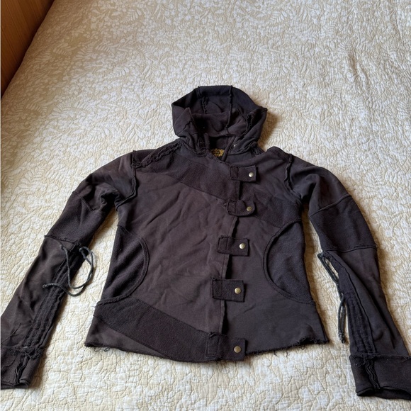 2013 AD Jackets & Blazers - Men’s 2013 AD Black Burningman Hooded Jacket